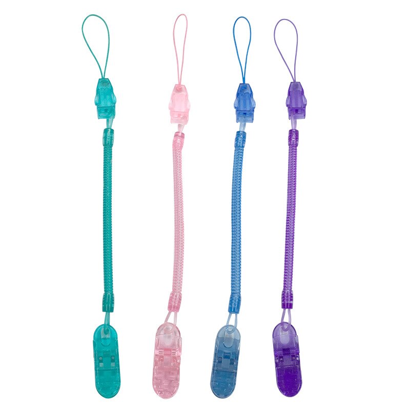 1PCS Baby Infant Toddler Dummy Pacifier Spring Soother Nipple Clip Chain Holder Strap Baby Chew Toy for Baby Accessories