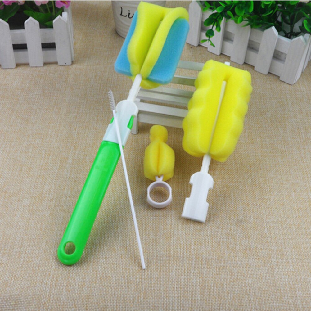 4 Pcs/set Sponge Brush Baby Bottle Cup Glass Pacifier Washing Clean Cleaner Tools