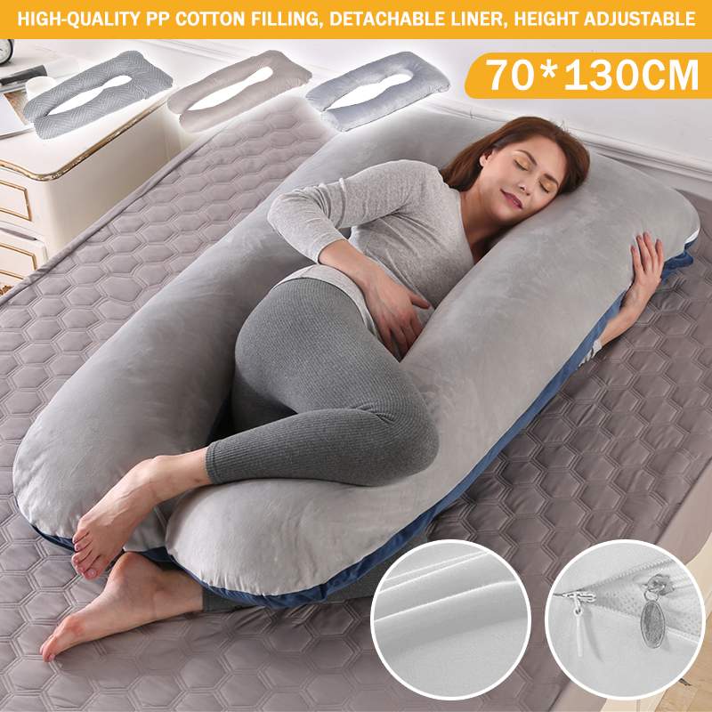 Pregnancy Pillow Side Sleeper Pregnant Women Bedding Full Body U-Shape Cushion Long Sleeping Multifunctional Maternity Pillows