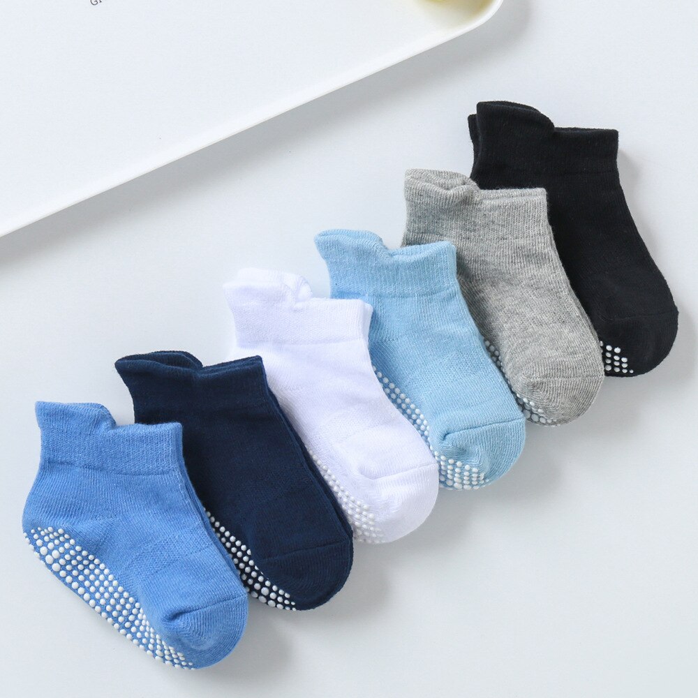 6 Pairs/lot Baby Socks Spring and Autumn Sports Cotton Girls Boys Children Socks Thin and Breathable Non-slip Socks for 0-5 Year