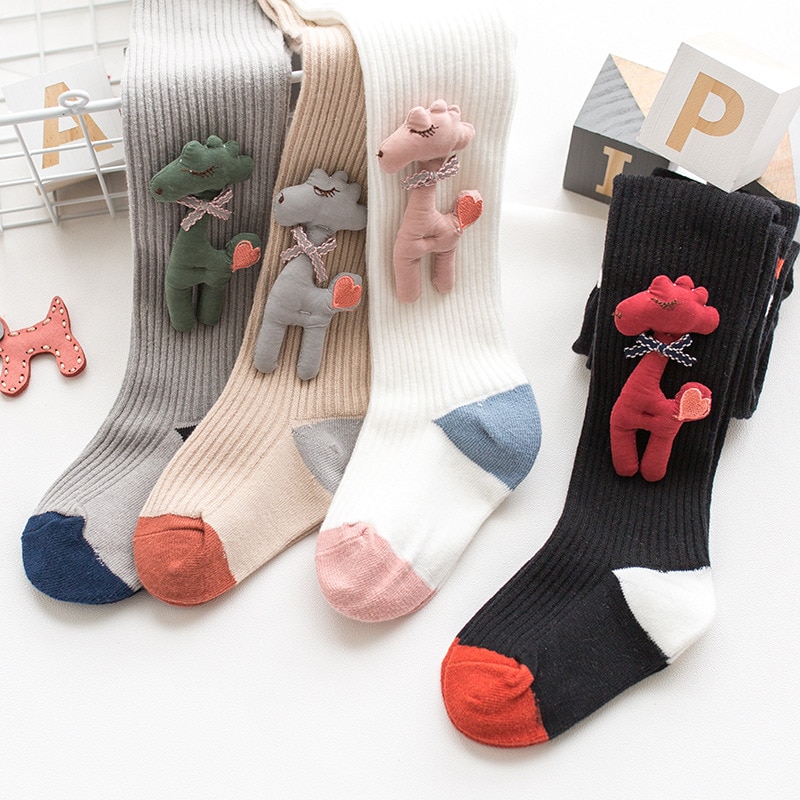 Spring Autumn Baby Tights For Girls Pantyhose Baby Tights For Children Stockings Knitted Highly Elastic Toddler Pantyhose