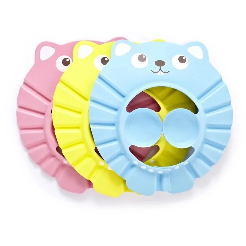 1pc Adjustable Baby Shower Hat Toddler Kids Shampoo Bathing Shower Cap Head Wash Hair Shield Direct Sun Visor Caps for Baby Care
