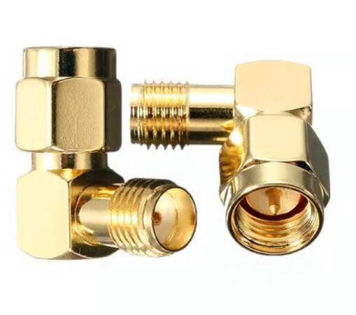 10PCS 90 degree right angle SMA male to female adapter screw the needle to SMA male to female SMA to SMA connector Adaptor