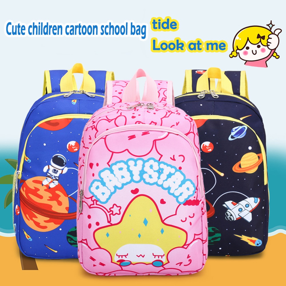 Fashion Kids Nylon Backpack Colorful School Shoulder Bag Outdoor Zipper Bagpack Casual Sports Kindergarten Cute Schoolbag