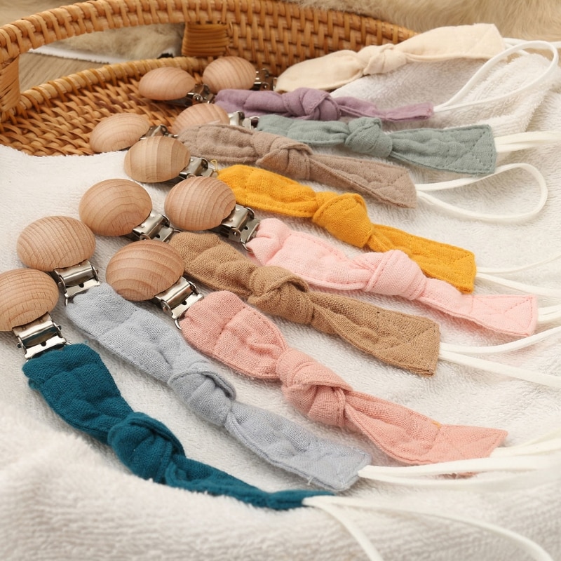 Baby Pacifier Clip Chain Cotton Country Style Pacifier Holder Dummy Clips Handmade Baby Gift Dropshipping