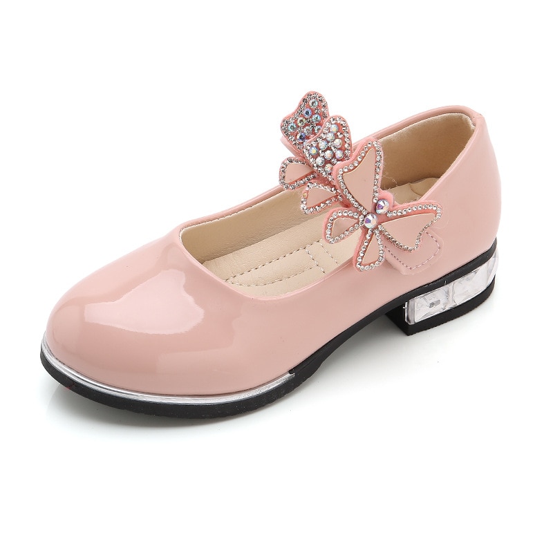 Girls' Flats Children's Shoes Spring and Autumn New Children's Shoes Leather Shoes Children's Princess Shoes