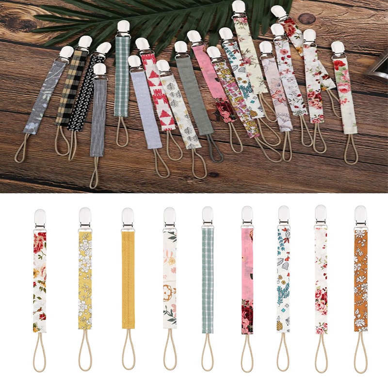 Dummy Clips Pacifier Clips Pacifier Clip Chain Cotton Linen Baby Teething Holder