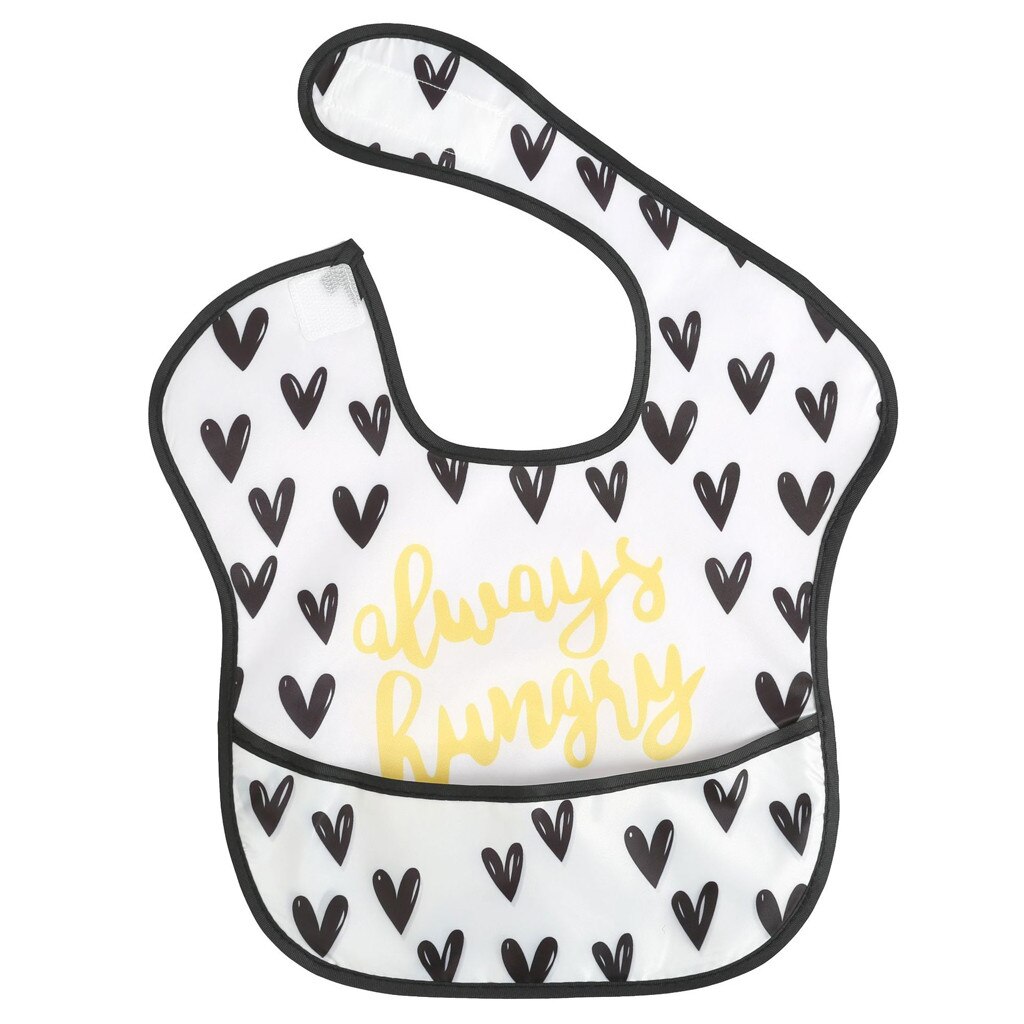 Baby Newborn Kid Infants Waterproof Stain Resistant Bib With Pocket Saliva Towel Baby Supplies
