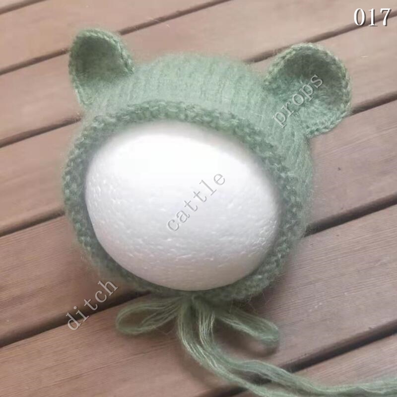 Handcraft Baby Hand Knit Mohair Hat Newborn Photography Props Ear Cap