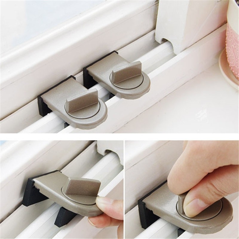 New Window Sliding Door Baby Safety Lock Doors Security Anti-theft Lock Sliding Sash Stopper