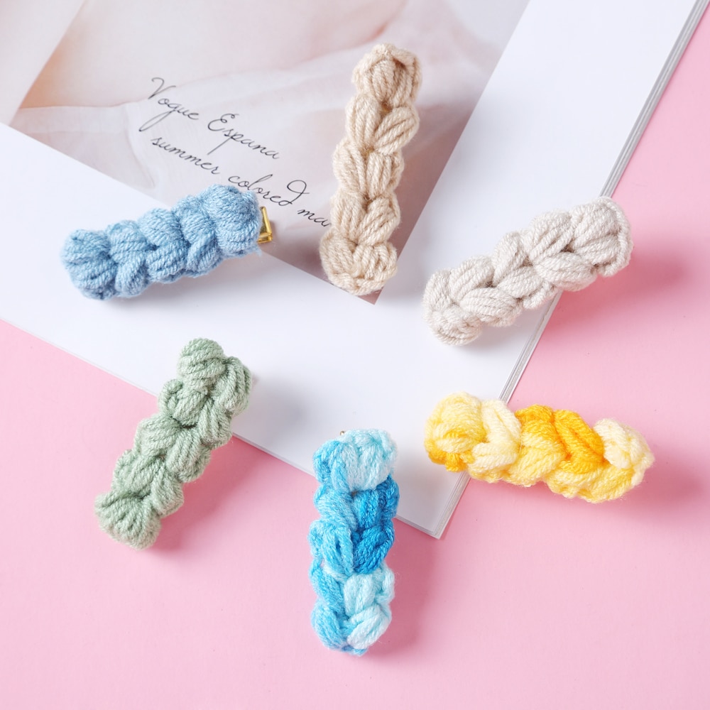 2Pcs/Lot Baby Hair Clips Girl Princess Hairpins Braid Children Colorful Barrettes Japanese Style Infant Hair Accessories Fashion