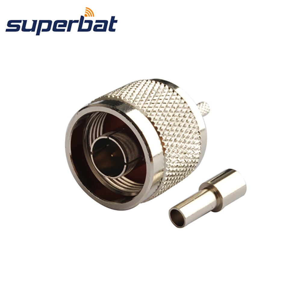 Superbat N Crimp Male Straight Coaxial Connector for Cable RG174 RG178 RG316 LMR100 1.13mm