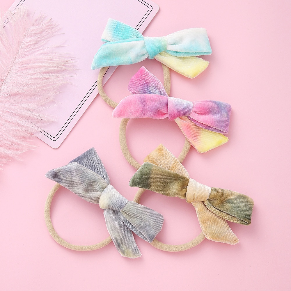 Nylon Baby Headband Girl Hair Bows Accessories Corduroy Infant Traceless Hairband Soft Toddler Party Headbands Fashion