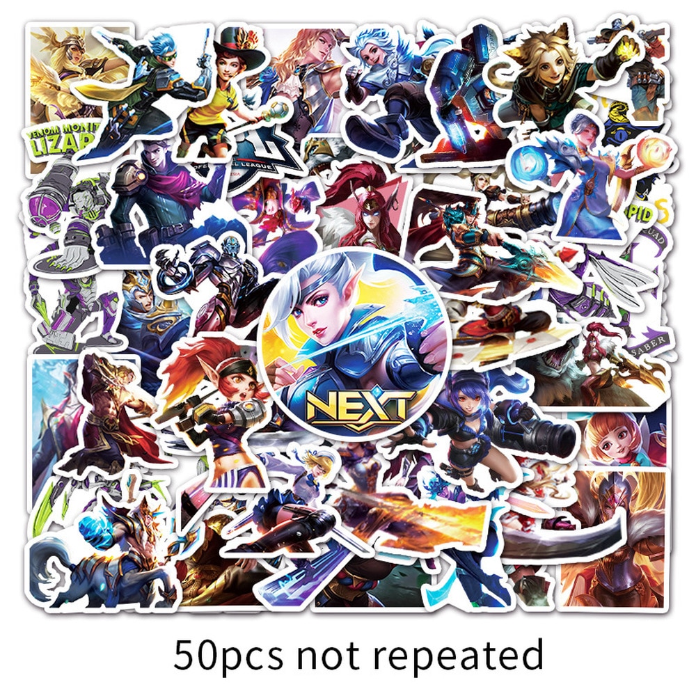 10/50Pcs League Of Legends Game Stickers For Motorcycle Skateboard Toy Refrigerator Guitar Mobile Phone Laptop Refrigerator