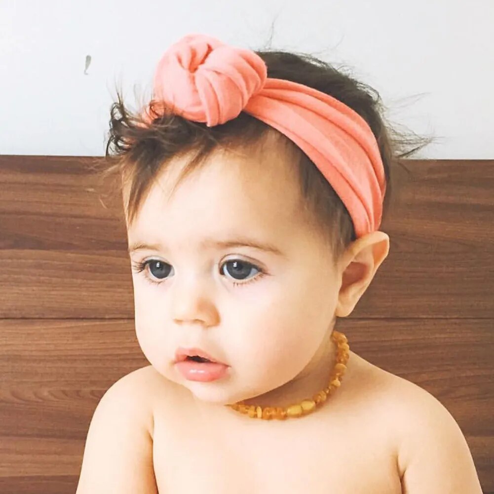 New Infant Chiffon Headband Soft Top Knot DIY Baby Girls Turban Hairband Elastic Wide Child Hair Accessories Gifts Birthday Gift