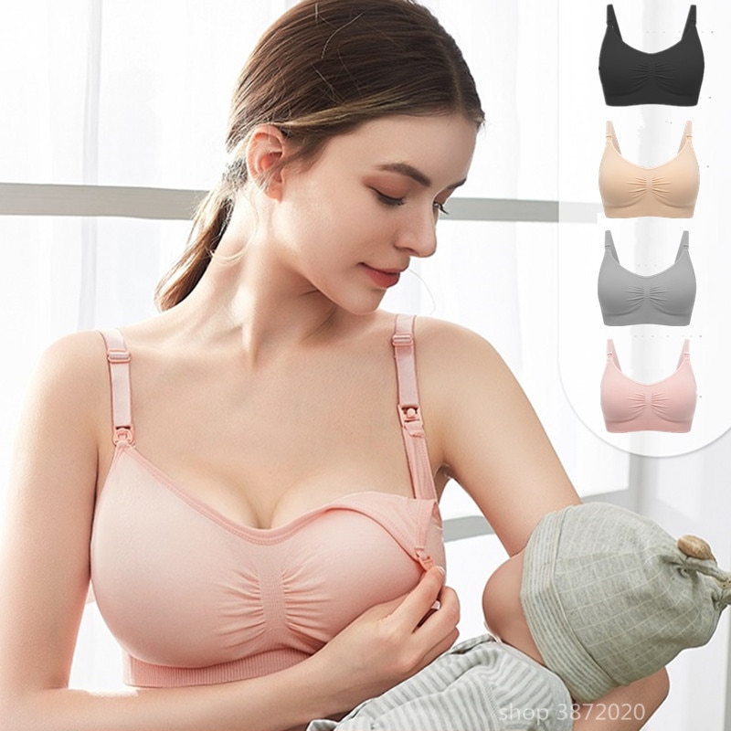 Marernity Nursing Bra Solid Color Breast Feeding Bra Women's Underwear Seamless Adjusted-straps Bras Soutien Gorge Allaitem