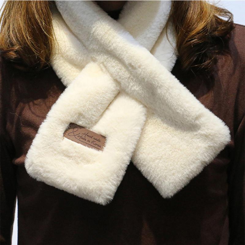 Fashion 2021 Winter Kids Scarves Warm Kids Imitation Rabbit Fur Collar Scarf Children Stretch Neck Ring Keep Warm Accessories
