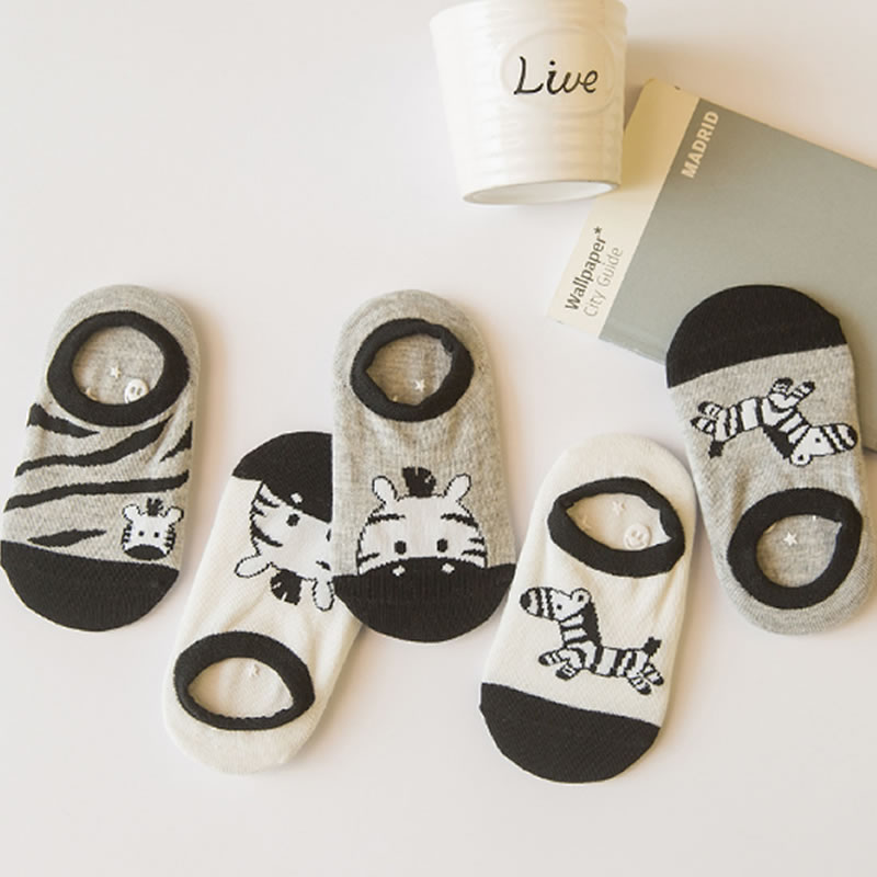 Children New Paragraphs Summer Short Socks Cotton Cartoon Small Donkey Ship Boat Socks Mesh Breath Children Socks Wholesale