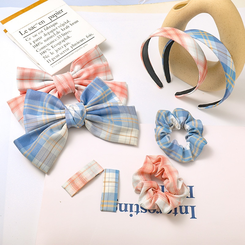 2021 New Children's Hairpins College Style Headwear Collection Bowknot Hair Clips For Girls Baby Accessories Set Baby Girl 