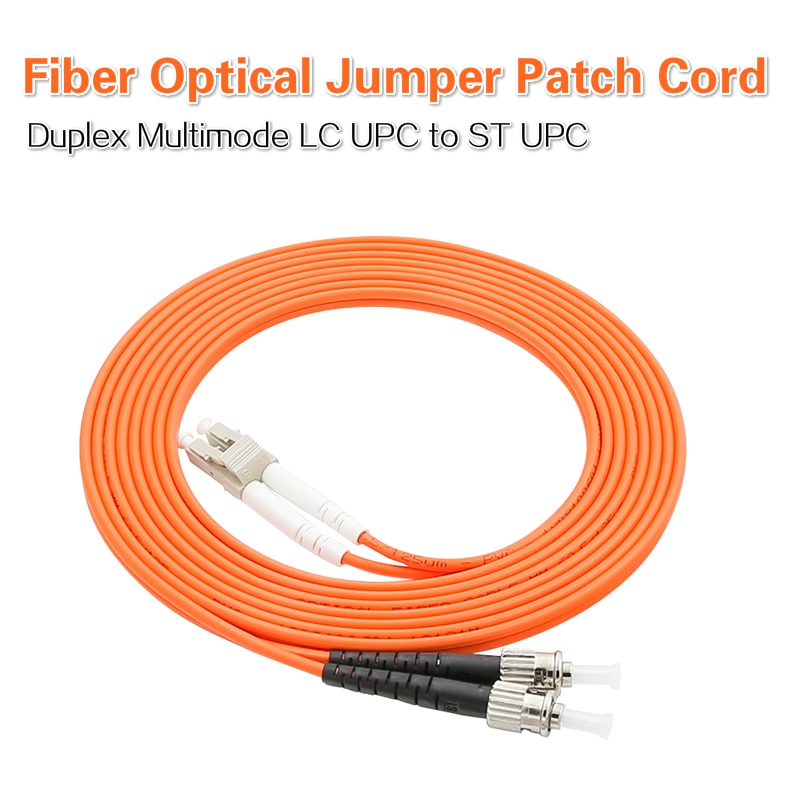 Duplex Multimode LC UPC to ST UPC Fiber Optic Optical Patch Cord Fiber Optical Jumper Patch Cord 10pcs /Lots