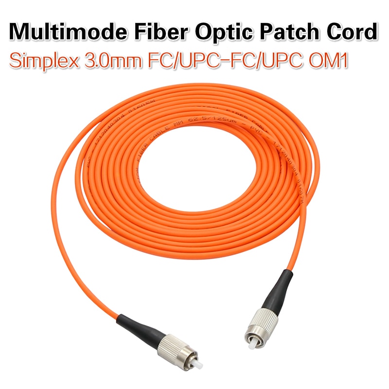 Simplex 3.0mm FC/UPC-FC/UPC OM1 Multimode Fiber Optic Patch Cord 1pcs/lot