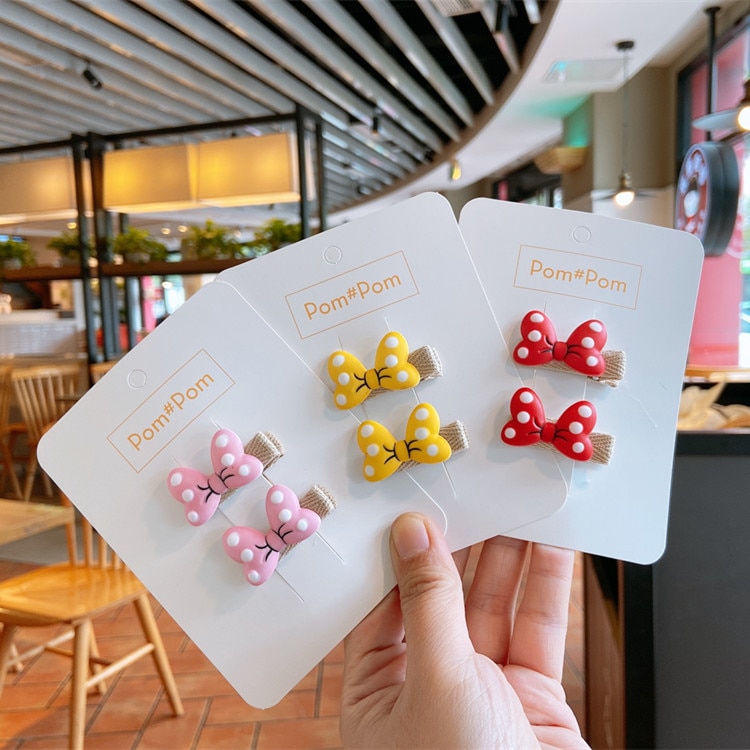 2 Piece Cartoon Hair Pins For Girl Hair Clip Lovely Baby Accessories Cute Hair Clips Hairpin Kids Hair Trim Tools Barrettes