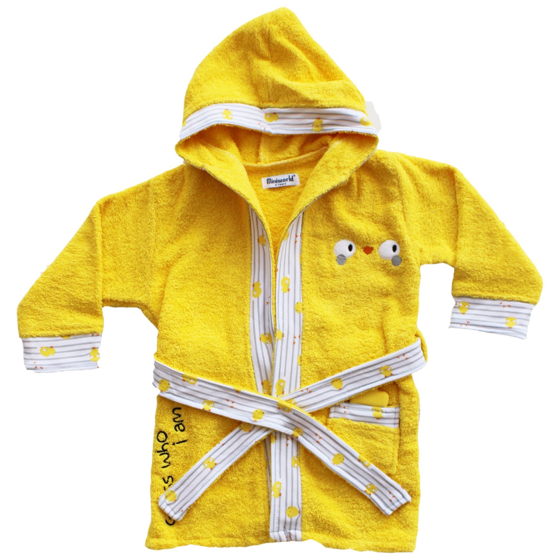 Yellow Chick Printed Bathrobe