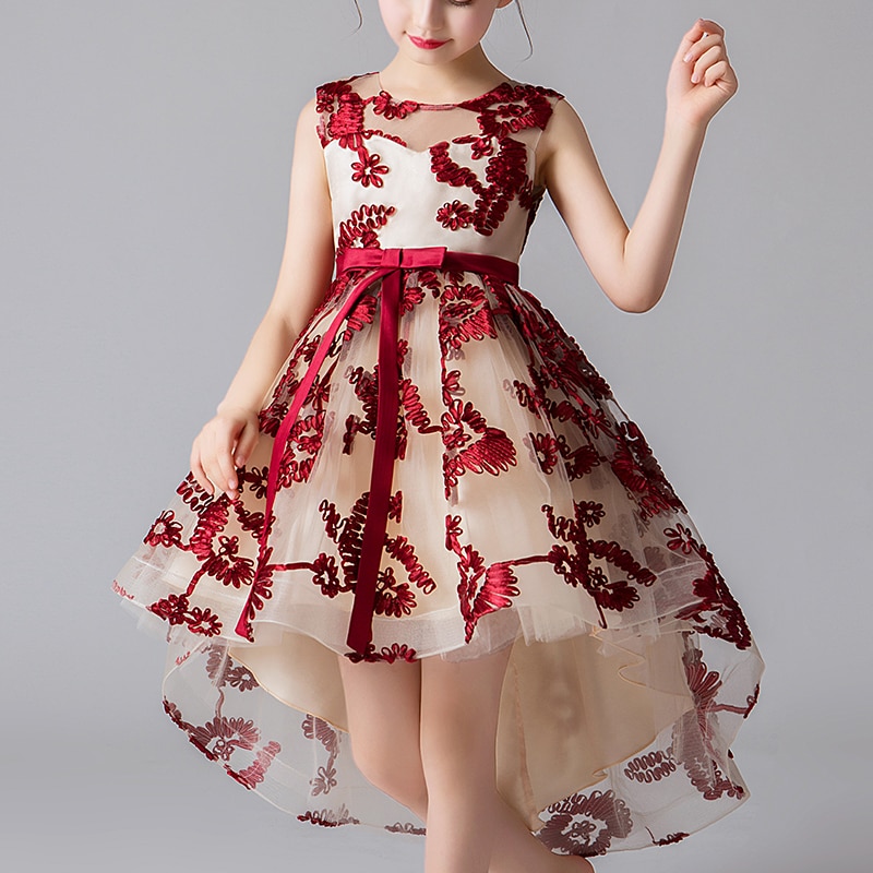 Kids Dress For Girls Costumes Wedding Birthday New Year Party Tail Evening Elegant Princess Summer Children’s Dress 4-12 yrs