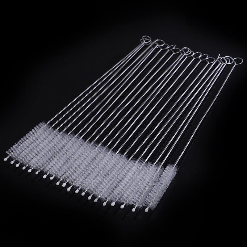 10 Pcs/lot 23cm Long Bottle Drink Water Cup Straw Washing Brush Cleaner Spiral Soft Hair Cleaning Tool