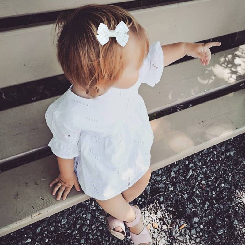 2pcs/lot Fashion Princess Ribbon Bowknot Hairpins Handmade Bow Duckbill Clip Baby Girls Hairclip Hair Accessories Hair Pin