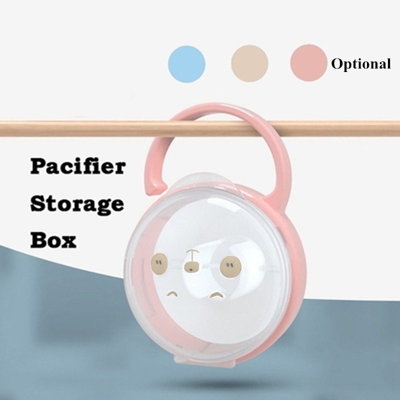 3 Colors Baby Pacifier Transparent Dustproof Box Portable Function Cartoon Pacifier PP Panda Storage Box