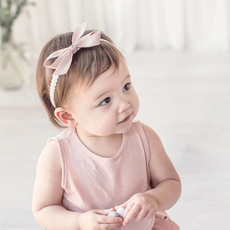 2021 New Baby Bows Headband Kids Hair Band Girl Headdress Princess Bowknot Headbands Photography Props Hair Accessories