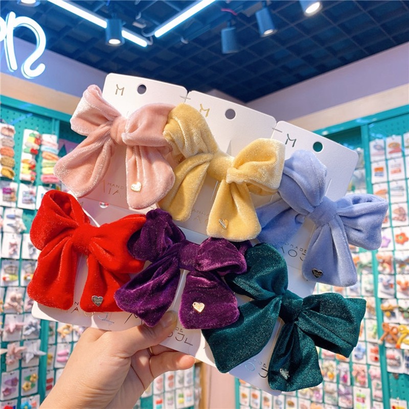 Butterfly Hair Accessories For Girls Hair Pins Hair Clips Velvet Barrettes Baby Clips Little Princess Kids Hair Trim Tools