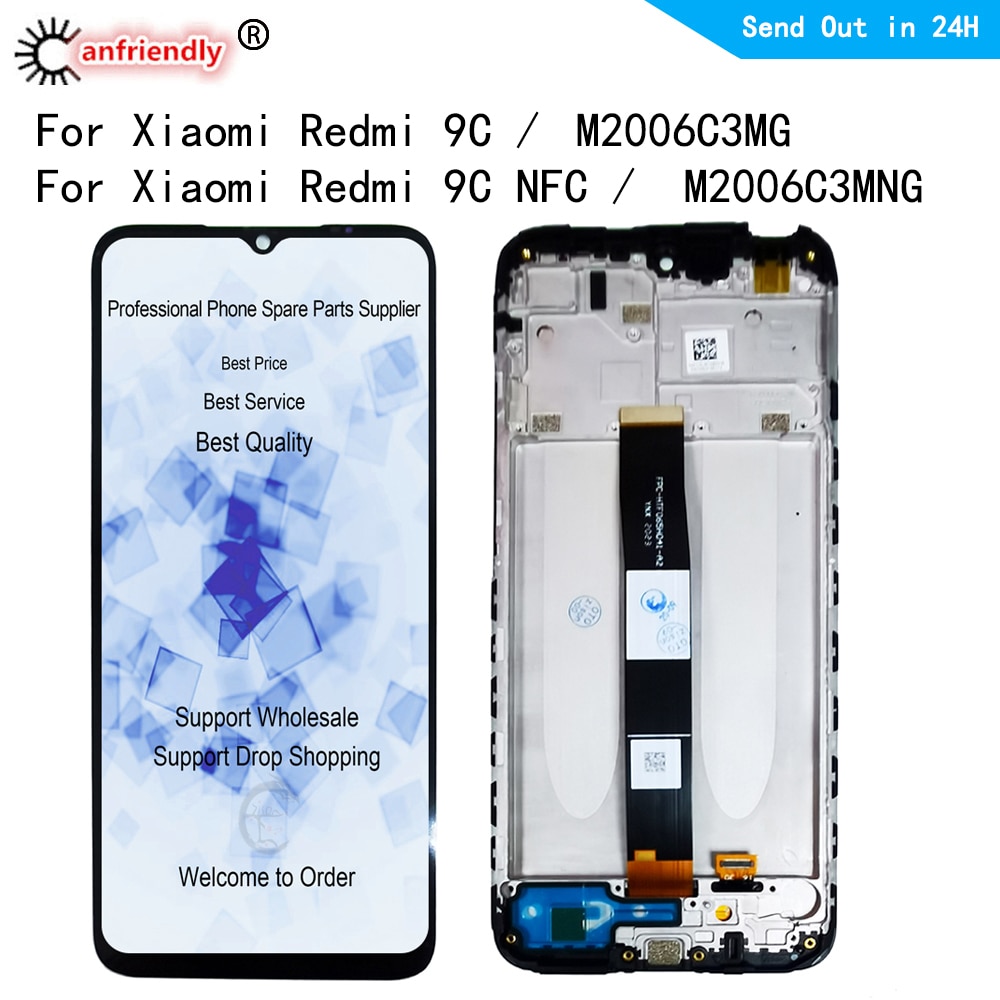 LCD Für Xiaomi Redmi 9C M2006C3MG Display Touch Panel Screen Digitizer Mit Rahmen Montage Für Xiaomi
