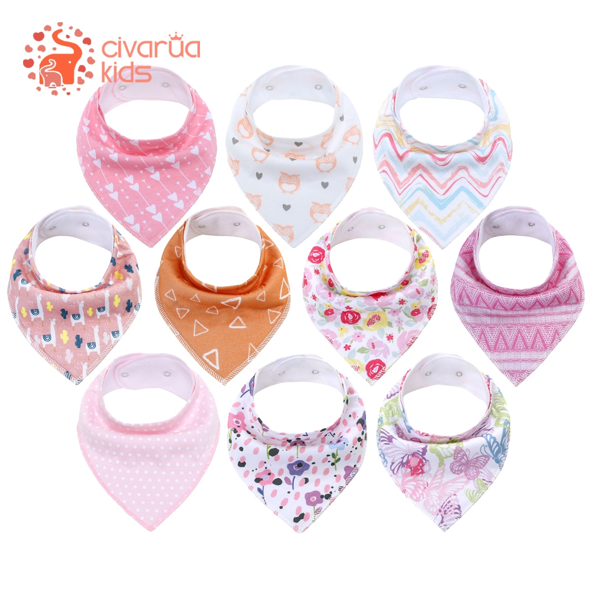 Newborn Baby Bandana Drool Bibs Unisex Baby Bibs for Drooling and Teething Organic Cotton Soft and Absorbent Hypoallergenic Bibs