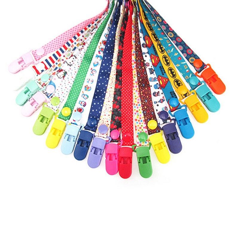 1pc Comfortable Material Pacifier Cute Baby Clips Chain Dummy Clip Holder Nipples Children Cartoon Pacifier Clip Soother Holder