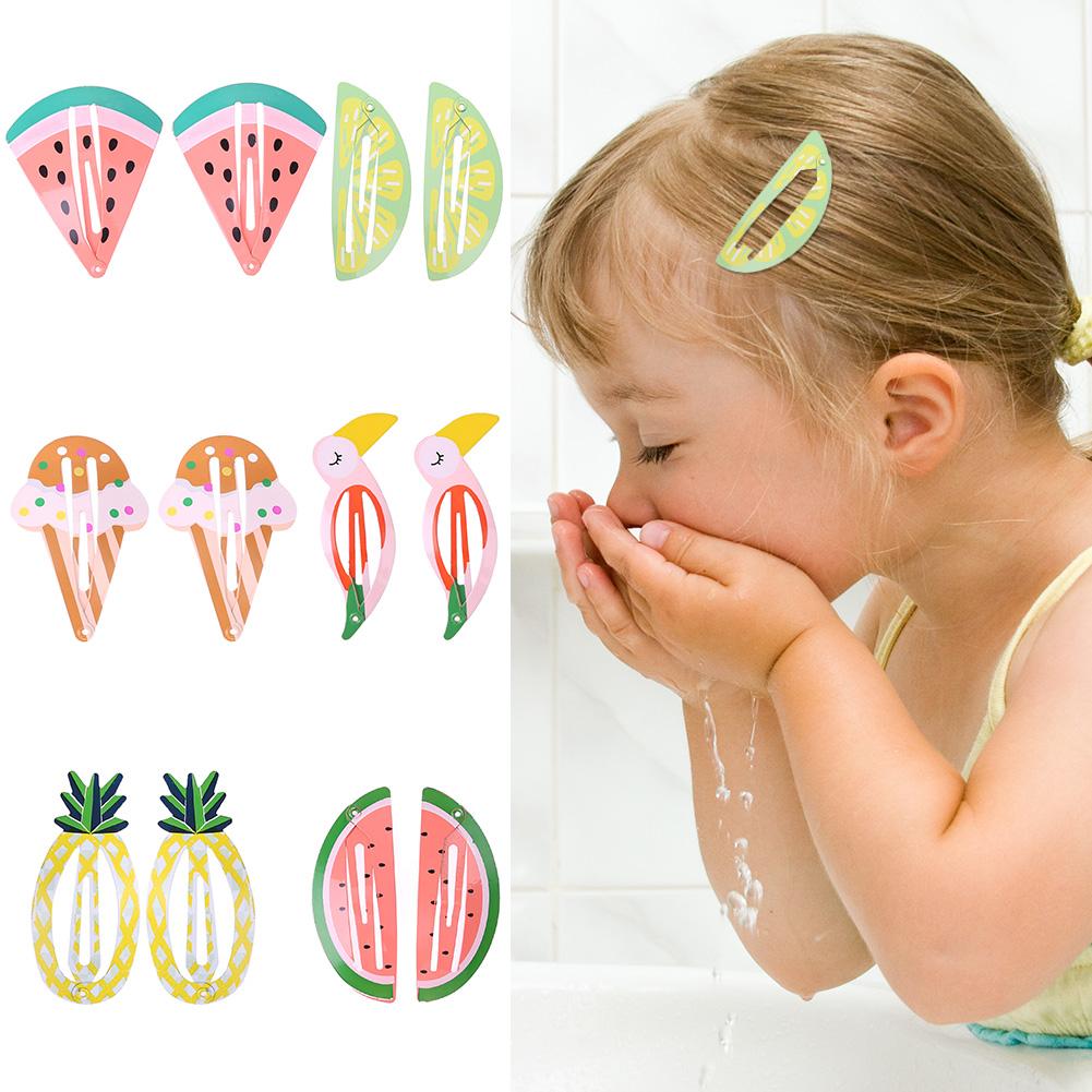 2pcs Lovely Girls Baby BB Clips Hairclip Fine Workmanship Security Non-toxic Children Hair Barrette Party Headwear Gift