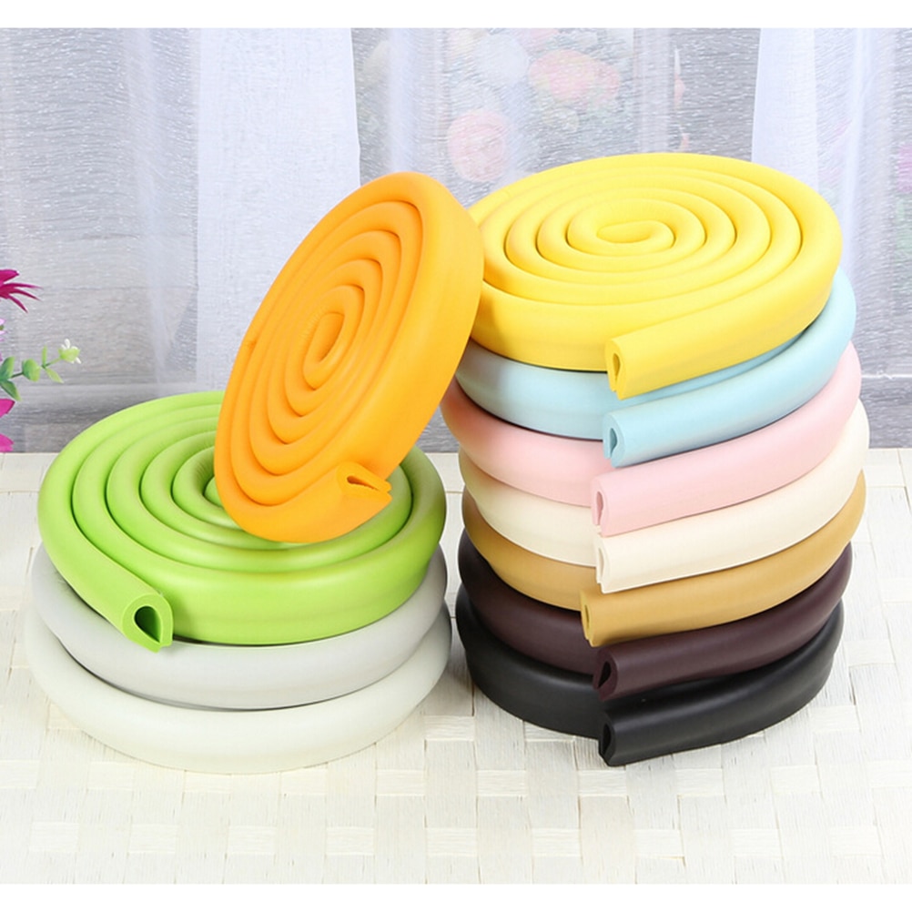 ''U' Style 2m New Baby bumper strip Baby Safety Corner protector Glass Table Edge Corner Guards Cushion Strip YYT