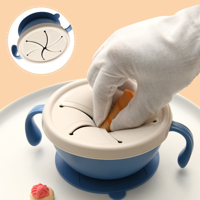 Baby Straw Bowl With Anti-slip Suction Cup Food Grade Silicone Baby Tableware Suction Cup Soup Straw Bowl Multifunctional