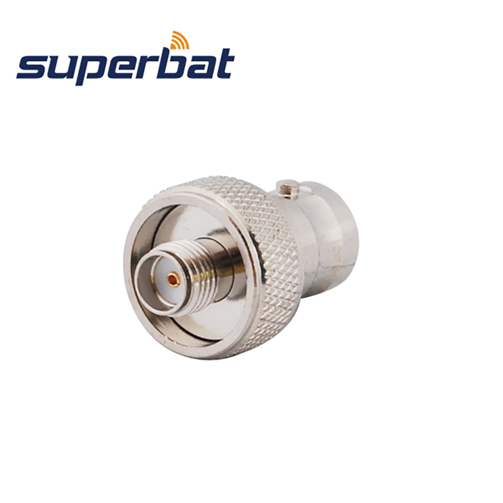 Superbat 5pcs SMA-BNC Adapter SMA Female to BNC Jack Chassis Straight RF Coaxial Connector