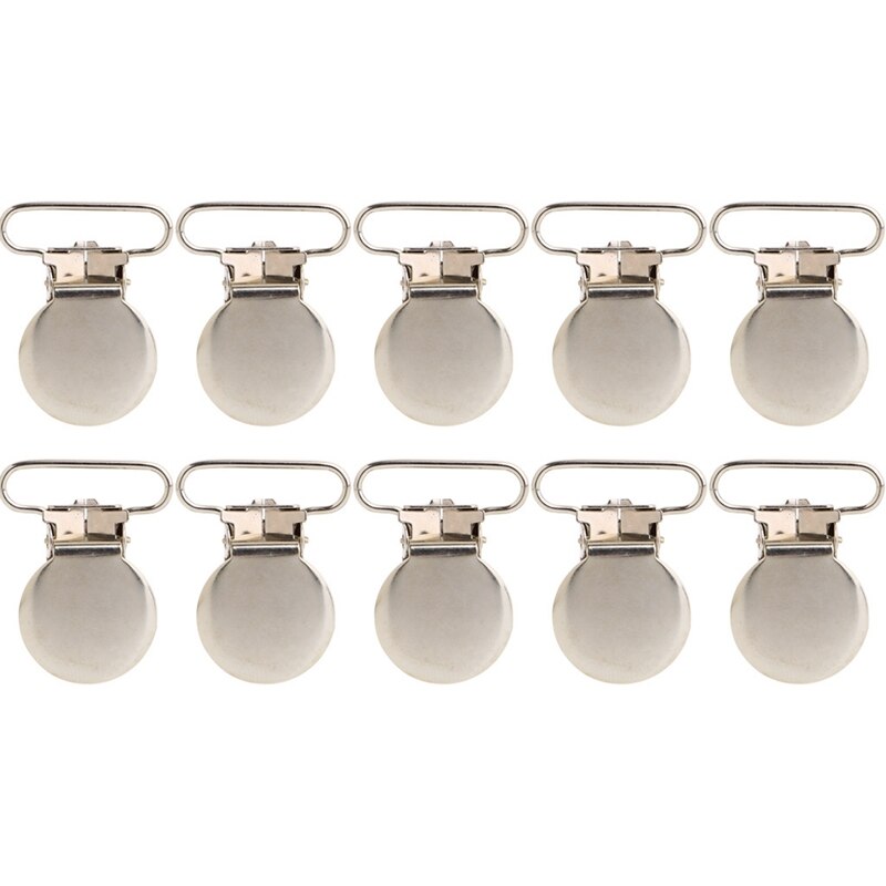 10Pcs Baby Infant Metal Clips Pacifier Holders Shape Alloy Suspender Hook