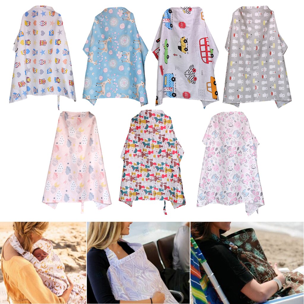 Breastfeeding Cover Breathable Apron Baby Nursing Cotton Outside Feeding