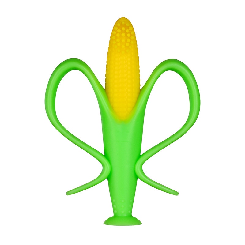 Baby corn silicone modeling training toothbrush chewing gum baby tooth grinder molar stick soft silicone toothbrush