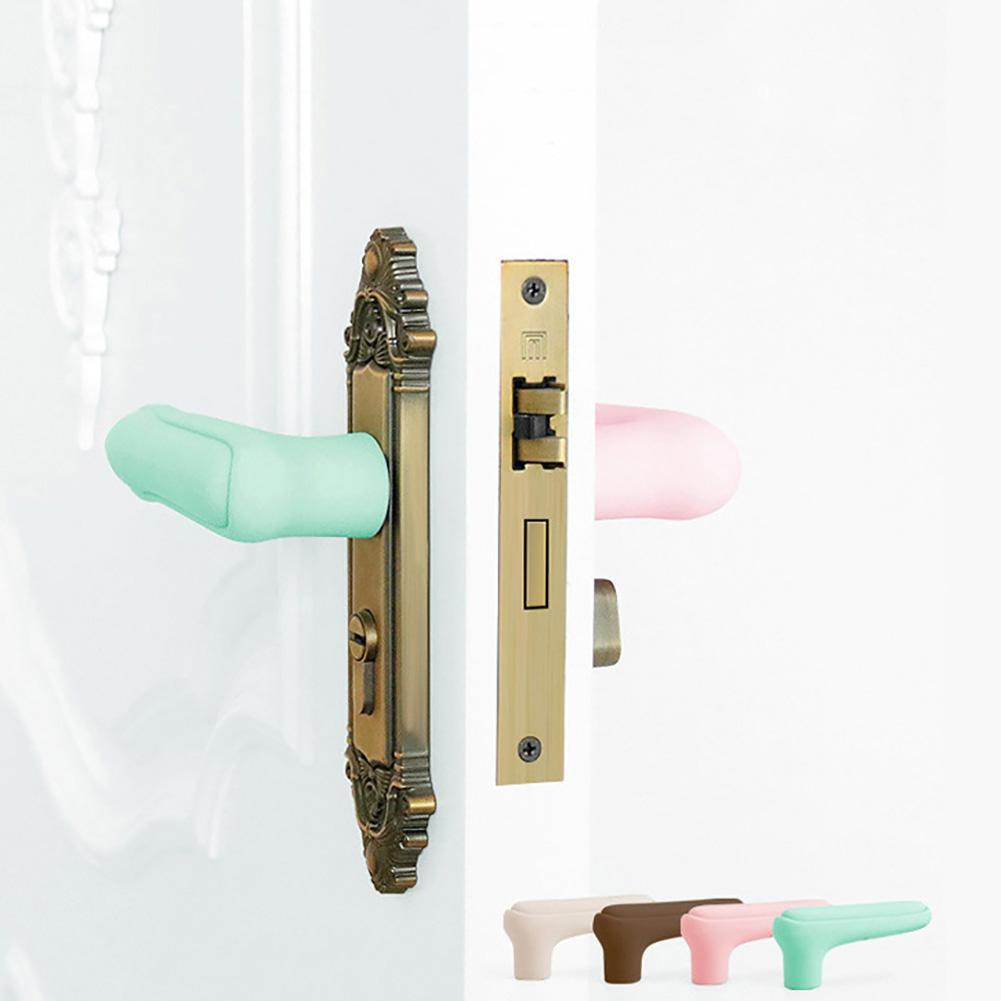 Door Handle Silicone Cover Baby Children Safety Doorknob Anti-collision Pad