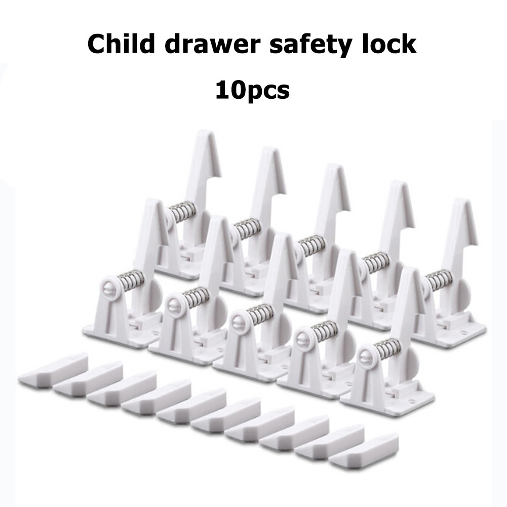 10Pcs Baby Safety Lock for Drawer Cabinet Door Invisible Buckle Closet Locks Children Protection Door Drawer Baby Must