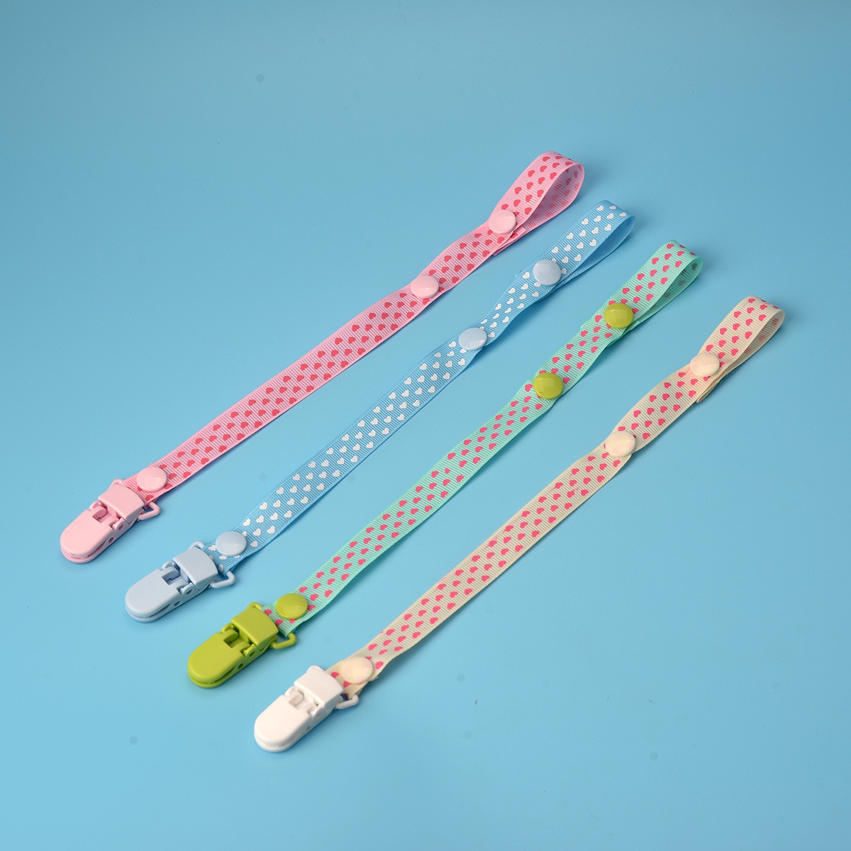 Baby pacifier chain pacifier anti-drop chain teether bite baby toy pacifier love anti-drop clip