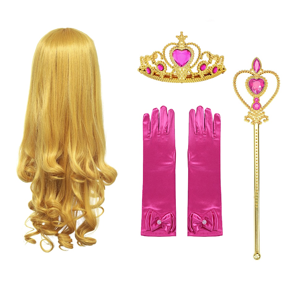 Princess Children Aurora Headdress Headwear Cute Princess Crowns Hairband Headdress for Girls Kids Headband Aurora Accessories