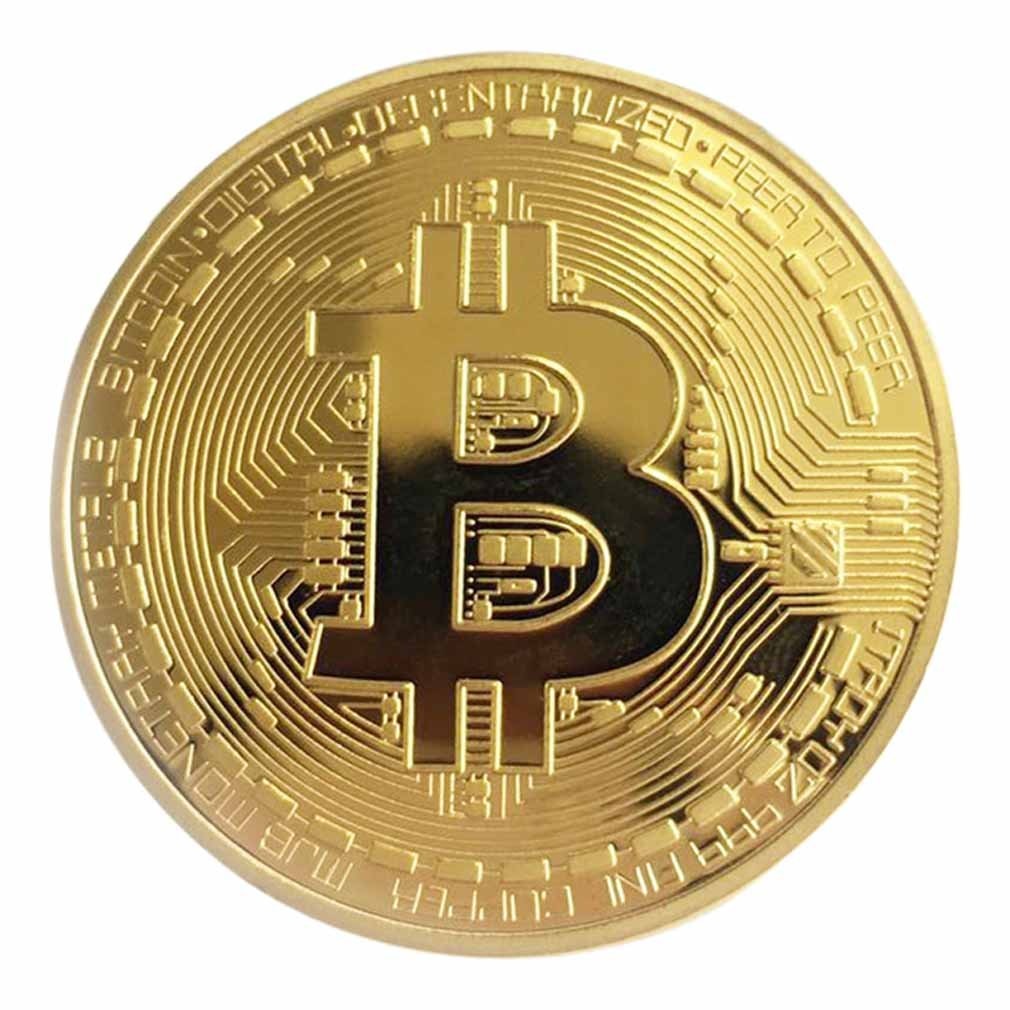 1PCS Creative Souvenir Gold Plated Bitcoin Coin Physical Gold Collectible BTC Coin Art Collection Physical Commemorative Gift