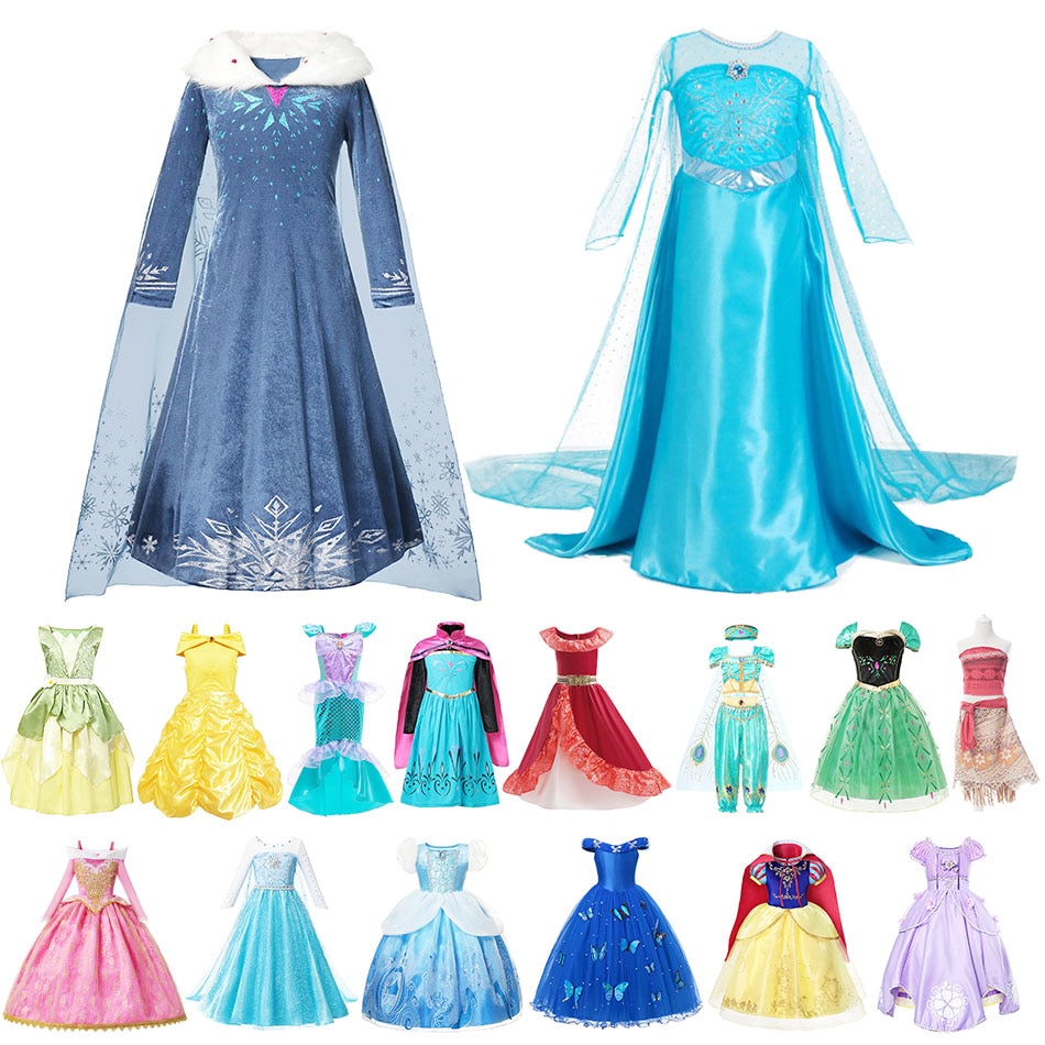 Christmas Costume Elsa Dresses for Girls Dress Anna elsa dress Princess dress Girl Halloween Party Birthday Costume 2022