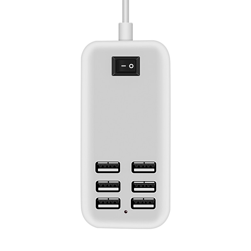 6 USB Ports Telefon Ladegerät HUB 20W 3A Desktop EU/UNS Stecker Steckdose Lade Verlängerung Buchse